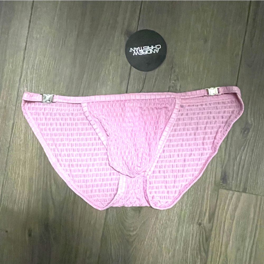 Andrew Christian buckle briefs Large rose NWT
